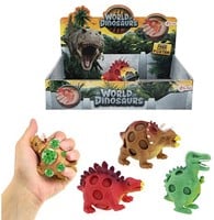 WORLD OF DINOSAURS Squeeze Dinosaurus 3 assorti in display 6x8cm