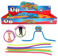 Super rekbaar touw met glitter 6 assorti 50cm