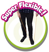 Super rekbaar touw met glitter 6 assorti 50cm-2