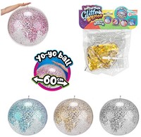 Opblaasbare Glitterballon Ø 60cm 4 assorti