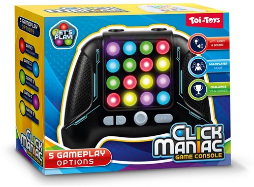 FUN Elektronisch Spel Click Maniac 5in1 met licht en geluid 12x14,5x5,5cm-2