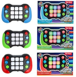 FUN Jeu électronique Game Maniac 4en1+ Lumière et son 3 assortis 9,5x15cm