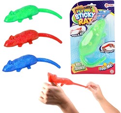 Sticky speelgoed rat 4 assorti op blister