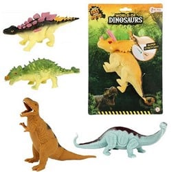 WORLD OF DINOSAURS Dino Super rekbaar 5 assorti 17x25cm