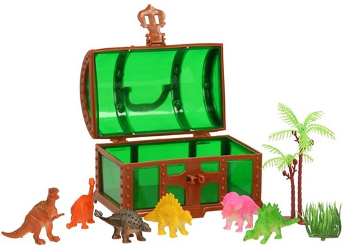 WORLD OF DINOSAURS Speelset 8-delig in schatkist 7x12cm in display (12)-2