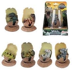 WORLD OF DINOSAURS Babydino in gebroken ei 6 assorti 10x16cm