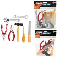 POWER TOOLS Gereedschapset in zak 3 assorti 17x21,5cm