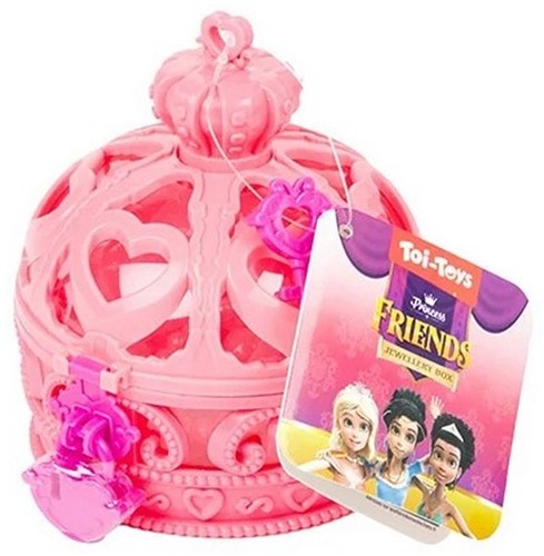 PRINCESS FRIENDS Kronen-Schmuckkästchen mit Zubehör, 3-fach sortiert, 9,5 x 10,5 cm-2