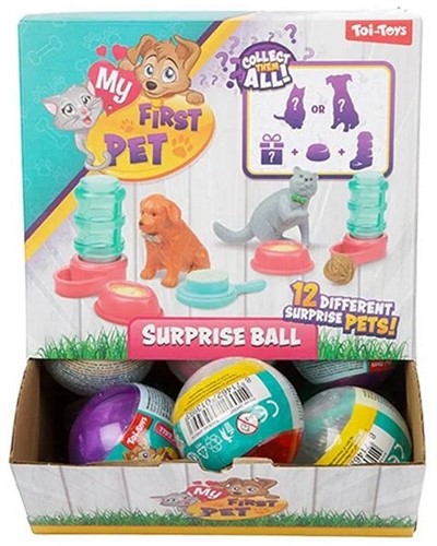 MY FIRST PET Verrassingsbal -Hond- met accessores 6cm 12 assorti in display (24)-2