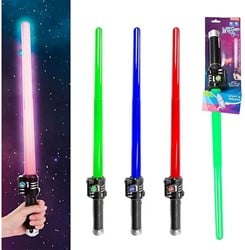 FUN Lichtzwaard Ultra uitschuifbaar met licht en geluid 3 assorti 60cm 