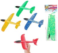 PLAY OUT Foam vliegtuig 23cm (diy) 4 assorti 10x32cm
