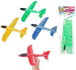 PLAY OUT Foam vliegtuig 23cm (diy) 4 assorti 10x32cm