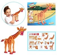 3D Foam Blocks Puzzel Constructiefoam Giraffe 104pcs 26x31,5cm