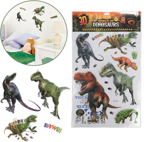 WORLD OF DINOSAURS Muurdeco stickers XXL Vel 37x63cm