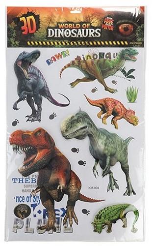 WORLD OF DINOSAURS Muurdeco stickers XXL Vel 37x63cm-2