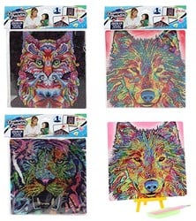 Diamond Painting Xtra glans dieren 4 assorti 20x26cm