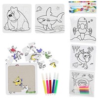 Colora i puzzle 3-pack + pennarelli assortiti 14x51 cm