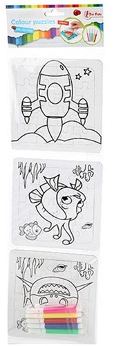 Kleur de Legpuzzels 3-Pack + Viltstiften assorti 14x51cm-2