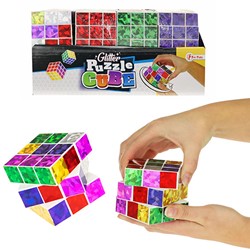 Magic Cube Glitter 6 verschiedene Anzeige 6,5cm