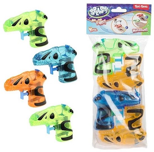 SPLASH Mini waterpistool 4 stuks in zak 27x12,5cm