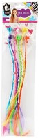 GLAMOUR&SHINE 6x Haarlok mt hartjes aan haarclip 10x41cm-2