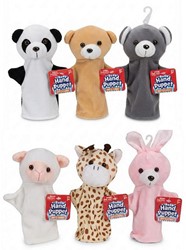 Tier-Handpuppen, 6-fach sortiert, 15 × 21 cm